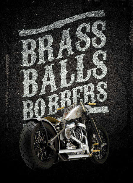Bobber motorcycle poster