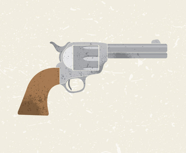 Vector revolver illustration
