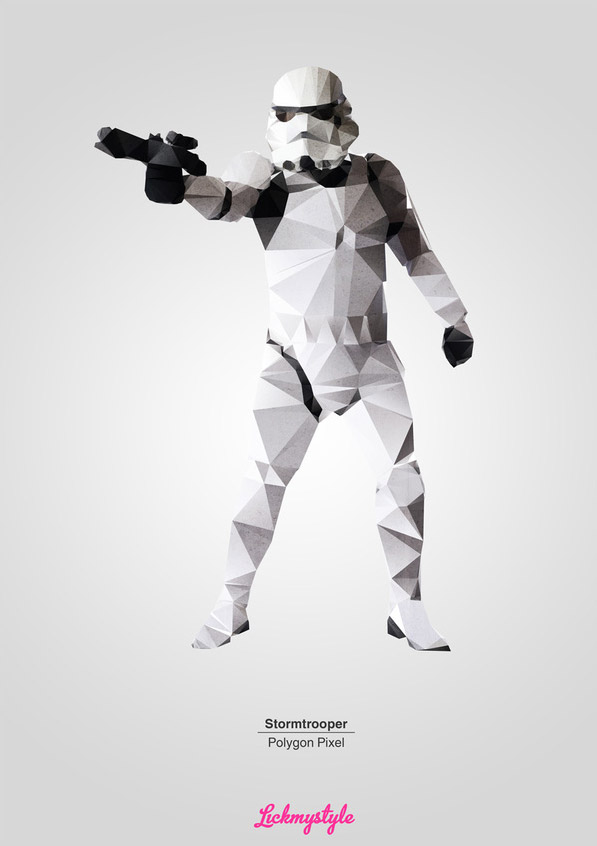 Stormtrooper Polygon Pixel by Matthew Reilly