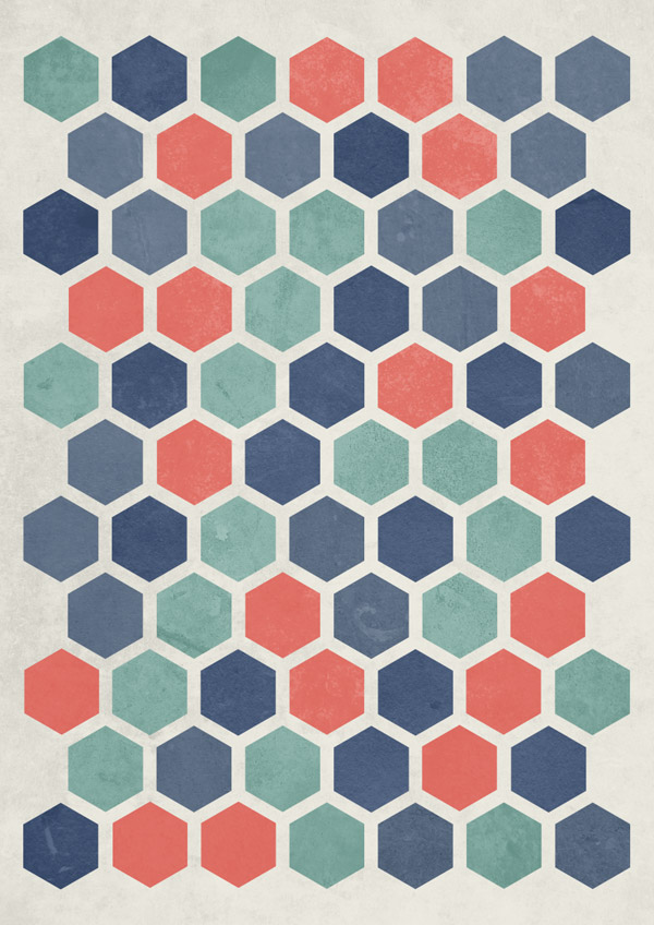 Poster design geométrico abstrato