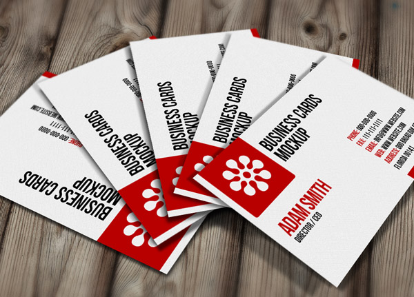 Free PSD: Business Cards Mockup