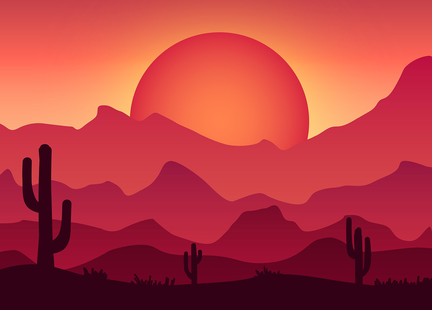 How To Create a Colorful Vector Landscape Illustration | Blog