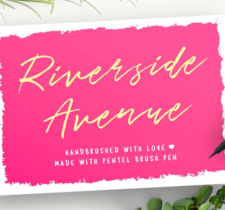 Riverside Avenue Brush Font