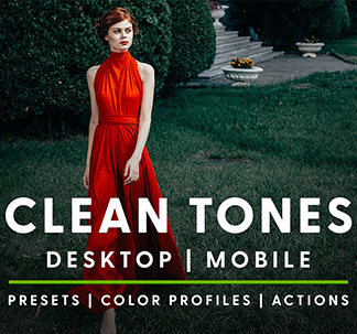Clean Tones Photoshop Actions and Lightroom Presets