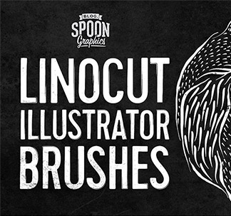 Linocut Illustrator Brushes