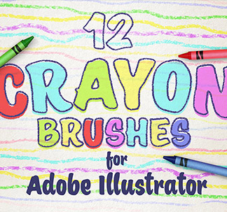 Wax Crayon Effect Illustrator Brushes