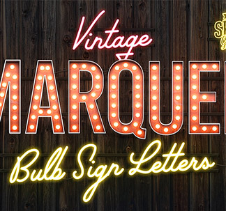 Vintage Marquee Bulb Sign Letters
