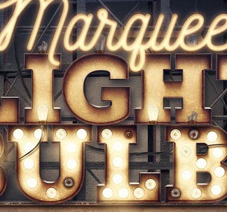 Marquee Light Bulb Letters