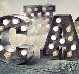 3D Marquee Light Bulb Letters
