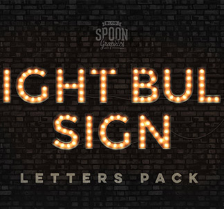 Vintage Light Bulb Sign Letters