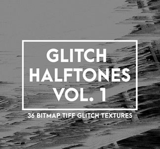 36 Glitch Halftone Textures