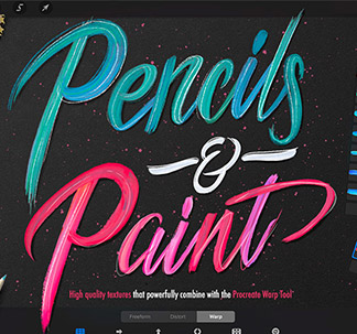 Pencils & Paint Procreate Texture Kit