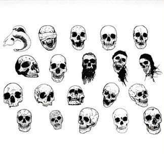 Hand-Drawn Skulls Pack (20 vectors)