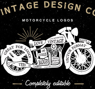 Vintage Motorcycle Logos (11 vectors)