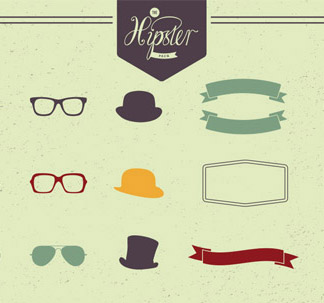 The Hipster Pack (43 vectors)