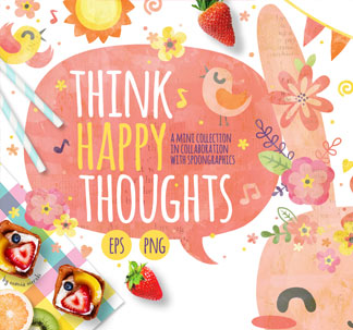 ‘Think Happy Thoughts’ Graphic Pack