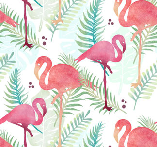 Tropical Flamingo Patterns & Graphics
