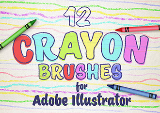 Wax Crayon Illustrator Brushes