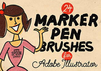 Marker Pen Illustrator Brushes