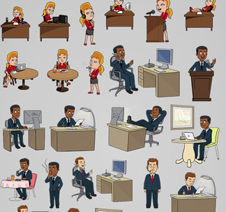 Business Vector Cartoons (54 vectors)