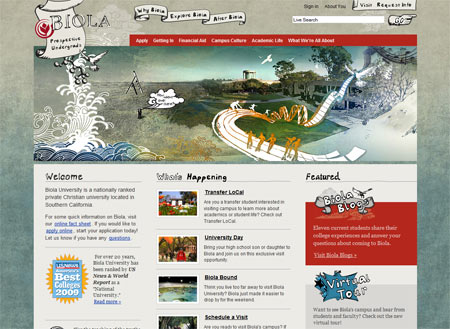 Website design with doodles