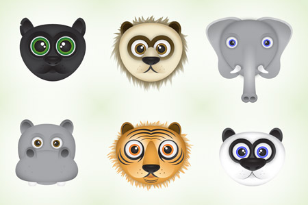 Jungle animals vector pack