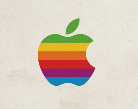 vintage apple logo wallpaper