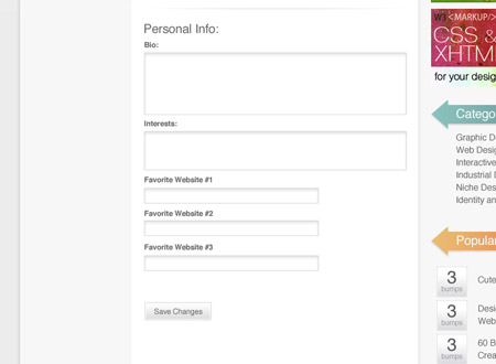 DesignBump form and button styling