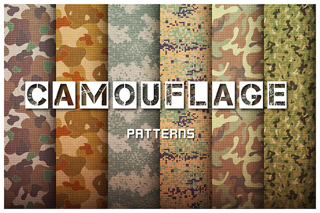 Free Camouflage Patterns for Illustrator & Photoshop