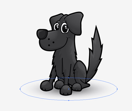 black dog drawing