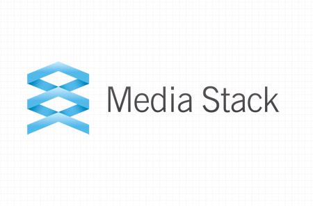 Media Stack logo design concept