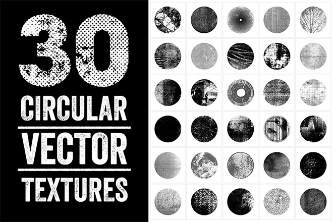 30 Circular Vector Textures