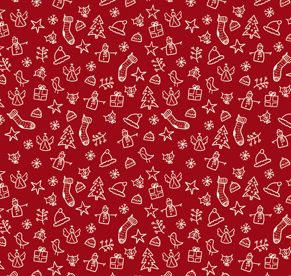 Christmas doodle pattern