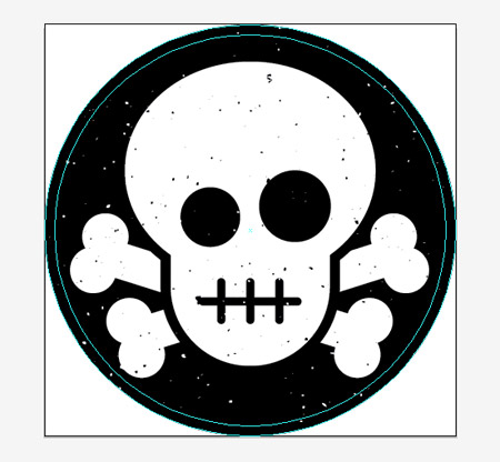 Skull and crossbones sticker