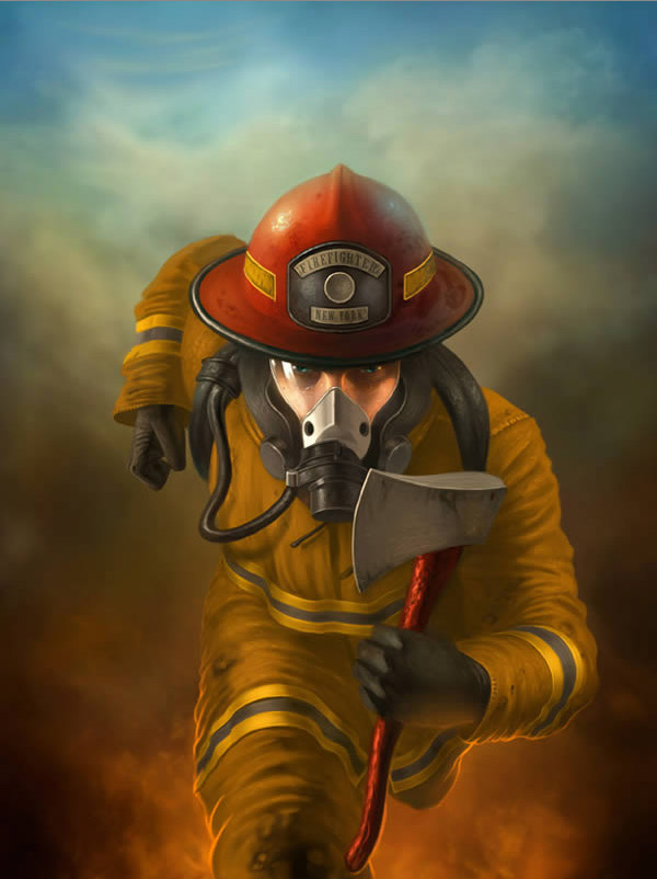 Create a Heroic Firefighter Painting in Photoshop