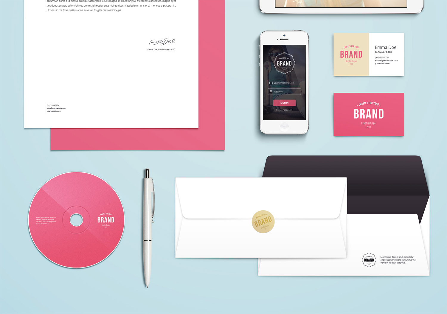25 Free PSD Templates To Mockup Your Print Designs