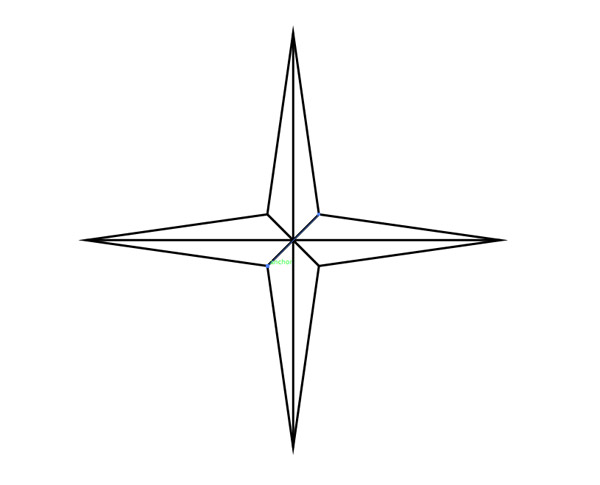 how to draw a compass rose simple