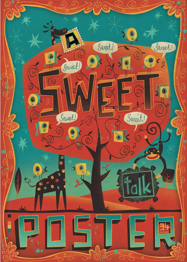 A Sweet Talk Poster by Steve Simpson