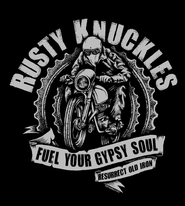 Cafe Racer Shirt Design by Rusty Knuckles
