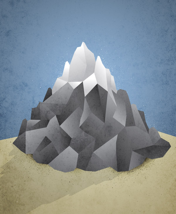 Low poly mountain illustration