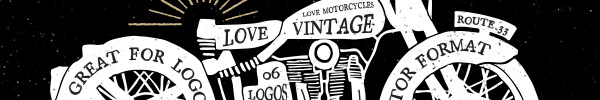 Customizable Vintage Motorcycle Logos