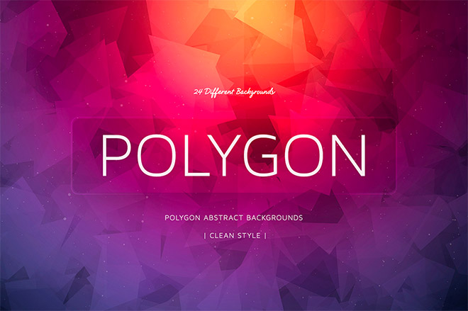24 Polygon Colorful Backgrounds
