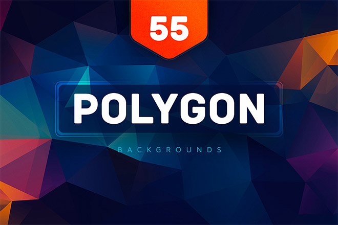 55+ Polygon Colorful Backgrounds 