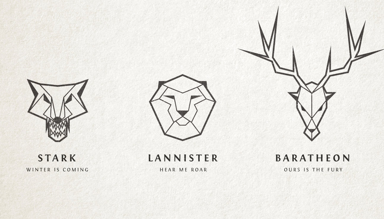 Game of Thrones Inspired Line Art Logos in Illustrator