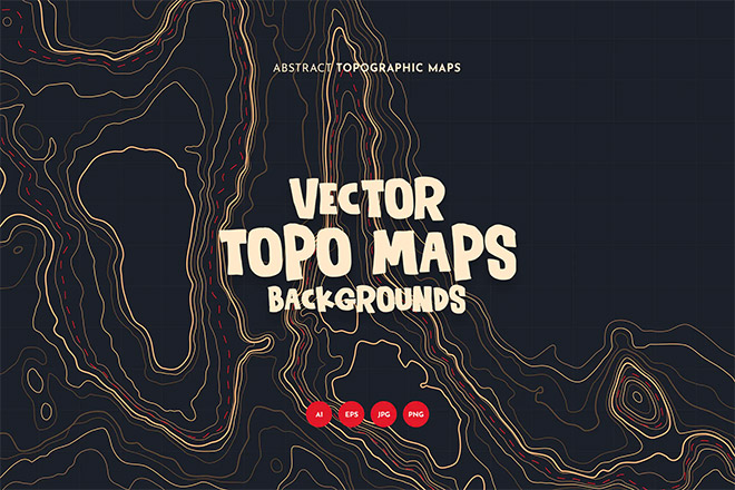 Free Topo Maps Online 8 Free Seamless Vector Topographic Map Patterns