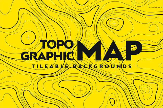 Topographic Map Seamless Patterns