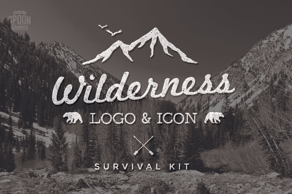 Free Wilderness Vector Graphics Logo Template Kit
