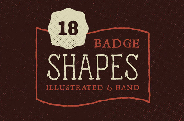 Illustrated badge shapes