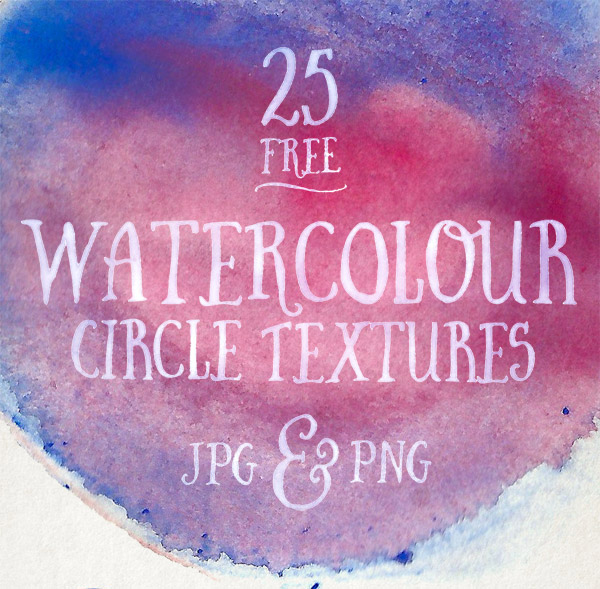25 Free Watercolour Circle Textures in JPG & PNG