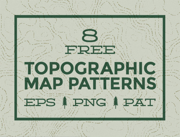 8 Free Seamless Vector Topographic Map Patterns